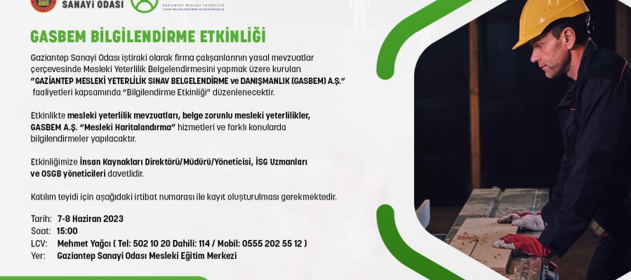 GASBEM BİLGİLENDİRME ETKİNLİĞİ